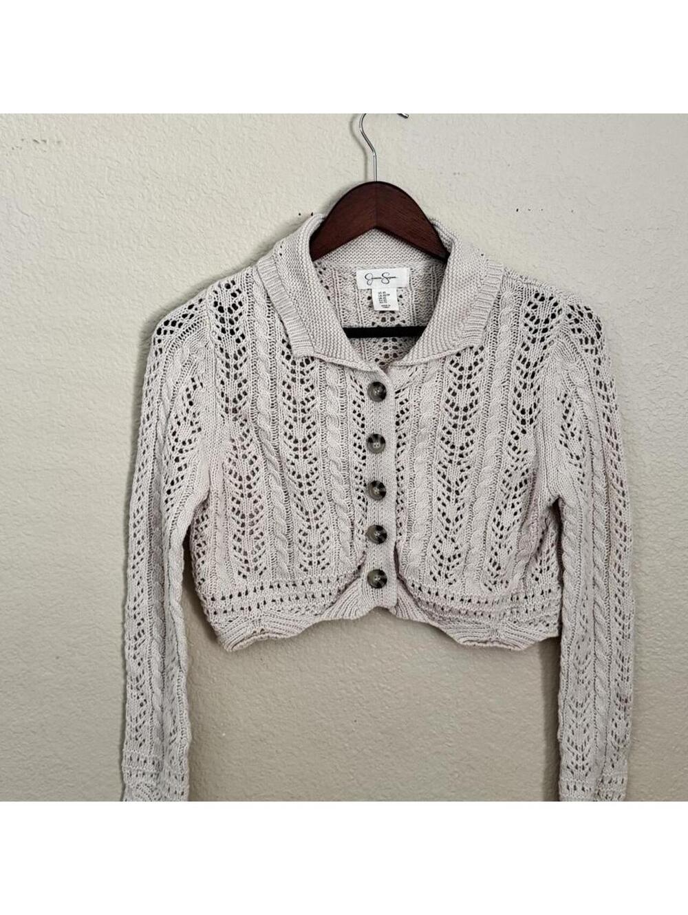 Jessica Simpson Women's Cream and White Cardigan